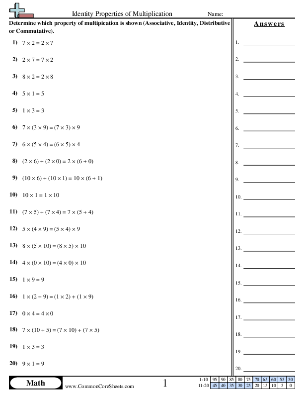 3.oa.5 Worksheets - Mixed - Fill in the Blank worksheet